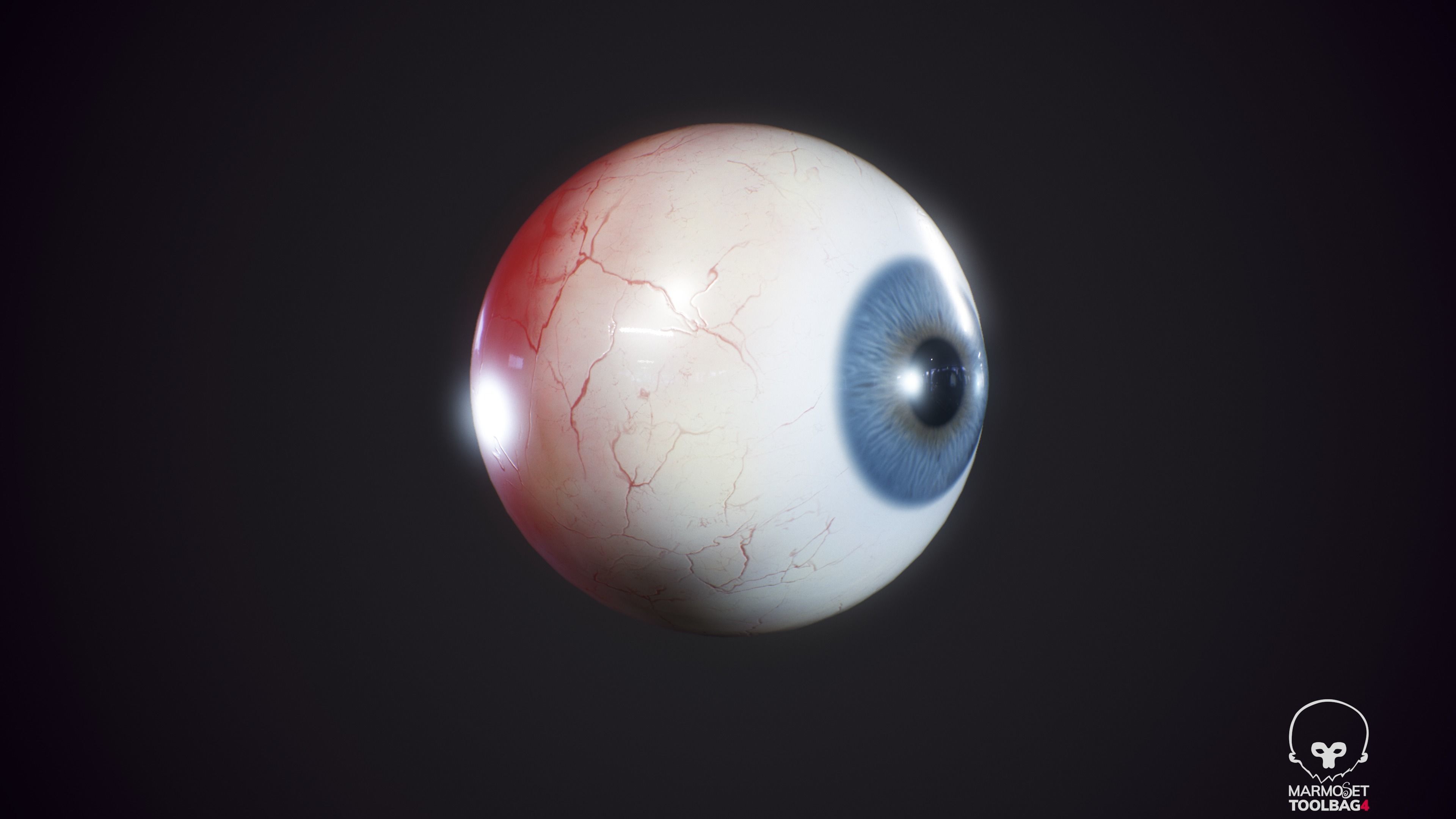 Realistic PBR Eyeball — View 01 by Paxeel